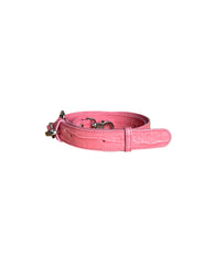 Geanta de piele mini Lock roz croc