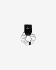 Elastic de Par din Matase, Alb Perlat