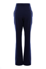 Pantaloni cu Talie Dubla, Albastru Inchis