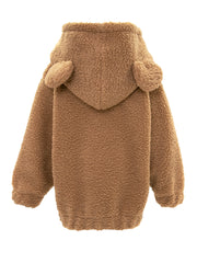 Brown Unisex Kids Hoodie Cuddle Up