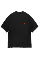 Oversized White T-shirt with Heart Logo