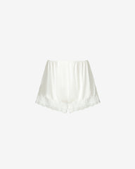 Boxeri din Satin cu Dantela, Ivory