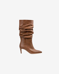 Cizme din Piele Naturala Eva, Caramel