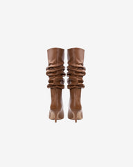 Cizme din Piele Naturala Eva, Caramel