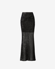 Fusta Maxi din Paiete, Neagra