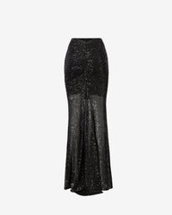 Fusta Maxi din Paiete, Neagra