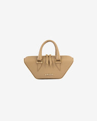 Geanta Mini de Piele "Boat", Bej