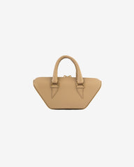 Geanta Mini de Piele "Boat", Bej