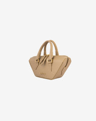 Geanta Mini de Piele "Boat", Bej