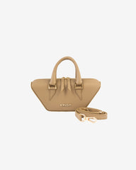 Geanta Mini de Piele "Boat", Bej