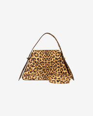 Geanta Mini de Piele "Ruler", Leopard