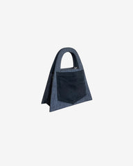 Geanta Mini din Denim "Lock", Neagra