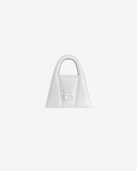 Geanta Mini de Piele "Lock", Off White