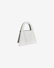 Geanta Mini de Piele "Lock", Off White
