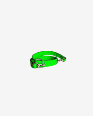 Geanta Mini de Piele "Lock", Verde Neon Croc