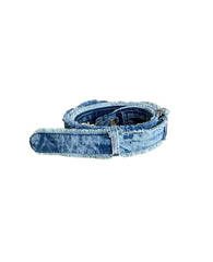 Geanta denim mini Lock albastra