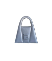 Grey Leather Minnie Lock Bag