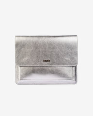 Husa Piele pentru Laptop, Argintie