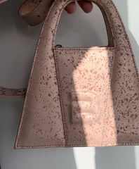 Champagne Pink Leather Minnie Lock Bag