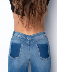 Jeans cu Talia in V, Denim