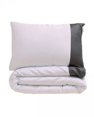 White and Grey Satin Cotton Bed Linen