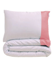 White and Pink Satin Cotton Bed Linen