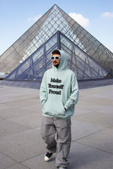 Cotton Hoodie in mint Proud