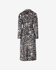 Palton din Blana Artificiala, Zebra Print