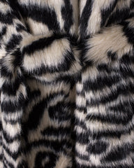 Palton din Blana Artificiala, Zebra Print