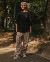 Pantaloni Cargo Largi cu Buzunare, Bej