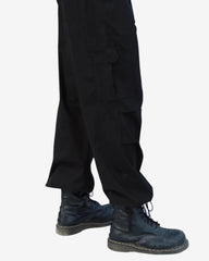 Pantaloni Cargo Largi cu Buzunare, Negri