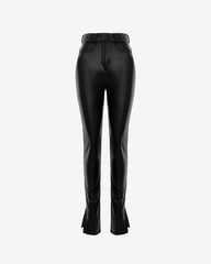 Pantaloni din Piele Ecologica, Negri