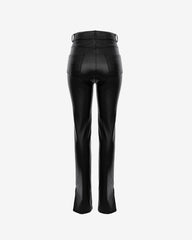 Pantaloni din Piele Ecologica, Negri