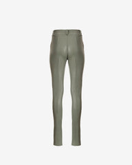 Pantaloni din Piele Vegana, Verde Olive