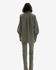 Camasa din Piele Vegana, Verde Olive