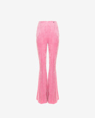 Pantaloni Trapez Blankie din Catifea, Roz