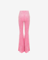 Pantaloni Trapez Blankie din Catifea, Roz