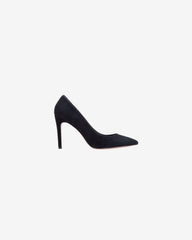 Pantofi din Piele Intoarsa Alice, Negri