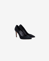 Pantofi din Piele Intoarsa Alice, Negri