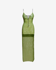 Rochie Asimetrica cu Paiete Lara, Verde