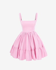 Rochie Corset Mini, Cotton Pink