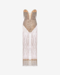Rochie cu Margele Vera, Crem