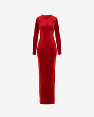 Rochie Lunga Blankie din Catifea, Rosie