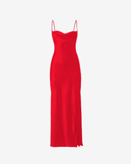 Rochie Lunga din Matase, Rosie