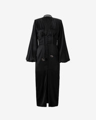 Rochie Midi din Matase, Neagra