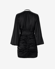 Rochie Mini cu Fronseuri, Neagra