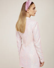 Rochie cu Paiete Party Starter, Roz Pudrat