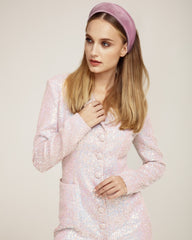 Rochie cu Paiete Party Starter, Roz Pudrat
