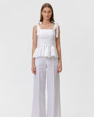 Top din In Freesia, Alb