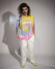 Tricou Universal Oversized, Tie Dye Rainbow